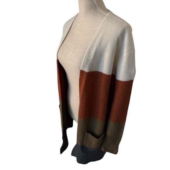 Madewell Kent Striped Open Front Cardigan Sweater Wool‎ Blend Size Medium - Picture 4 of 8